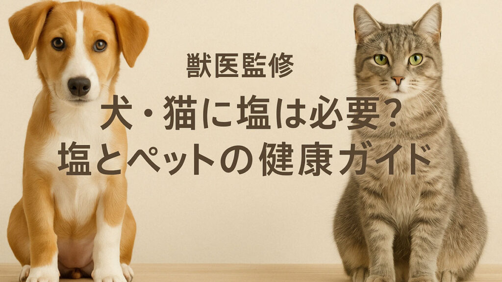 【獣医監修】犬・猫に塩は必要？与えていい塩分量とNGな食べ物｜塩とペットの健康ガイド